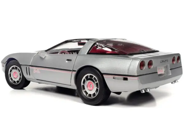 awss142 5 57348 - 1986 Chevy Corvette Silver & Barbie Pink "Barbie" "Silver Screen Machines"