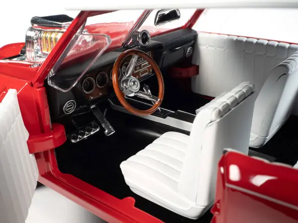 awss144 3 - Monkeemobile - Red body with Flat White Roof and Monkees Graphics