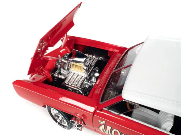 awss144 4 - Monkeemobile - Red body with Flat White Roof and Monkees Graphics
