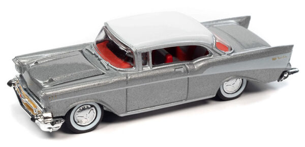 rcsp023 - 1957 Chevy Bel Air Hardtop in Inca Silver and White