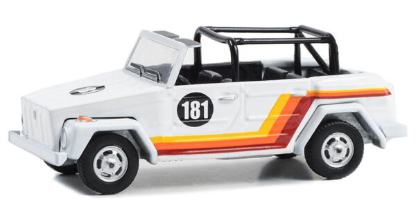 35270c - 1974 Volkswagen Thing (Type 181) #181 in White with Red, Orange and Yellow Stripes