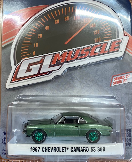 1967 CHEVROLET CAMARO SS 369 - GL MUSCLE SERIES 27 - GREEN MACHINE CHASE  CAR | Diecast Depot