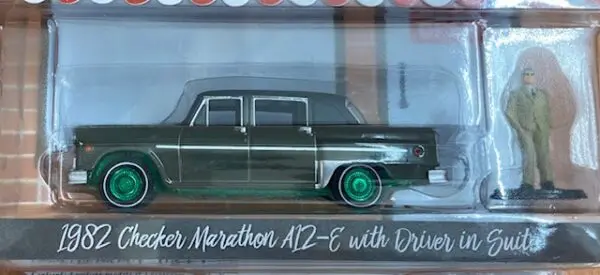 img 8004 1 - 1982 CHECKER MARATHON A12-E WITH DRIVER IN SUIT - GREEN MACHINE CHASE CAR