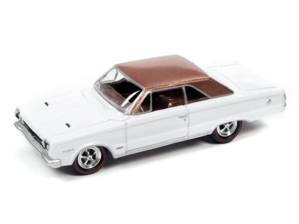 jlmc030a3 - 1967 Plymouth GTX in Gloss White Body with Medium Copper Roof