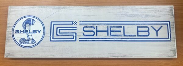 img 8382 - FORD SHELBY COBRA WOOD SIGN - 17.5" wide x 5.5" high