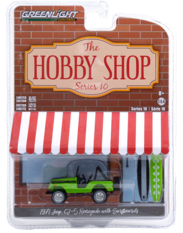 97100b - 1971 JEEP CJ-5 RENEGADE WITH SURFBOARDS - THE HOBBY SHOP SERIES 10