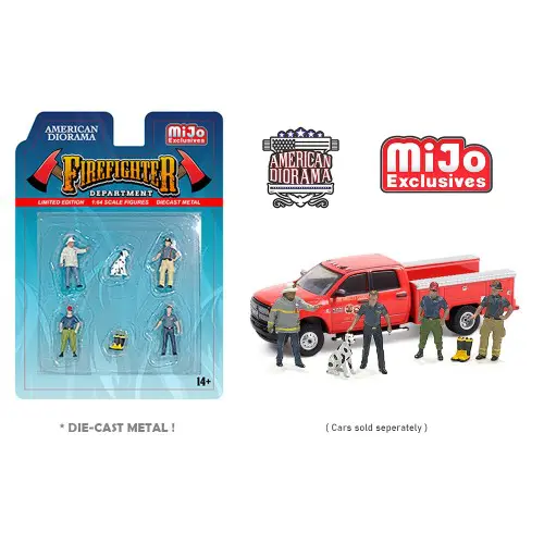 ad76482mj - Die Cast Figure Set - Firefighters 2- 1:64