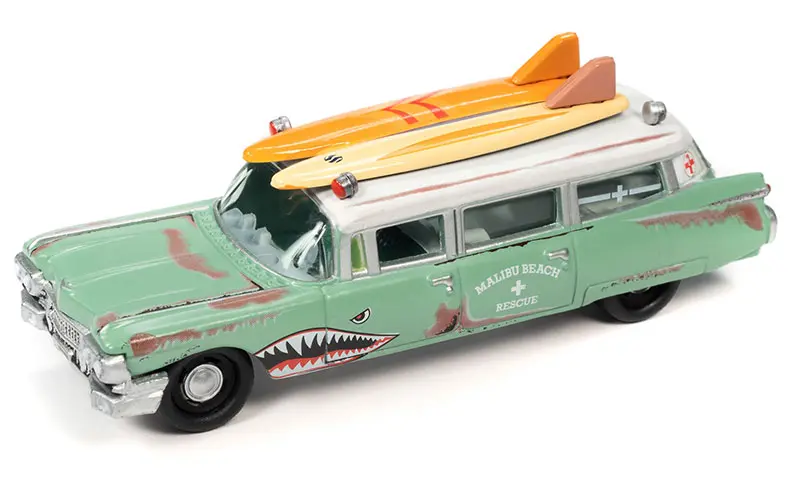 Johnny Lightning newest GhostBusters Ecto-1 1959 Cadillac Ambulance