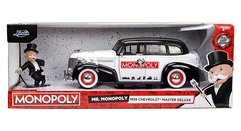 1939 Chevrolet Master Deluxe with Mr Monopoly Diecast Figure 