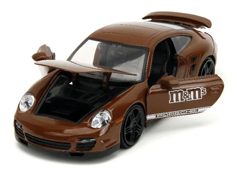 M&M's - 2007 Porsche 911 Turbo with Brown M&M's Figure | Diecast Depot