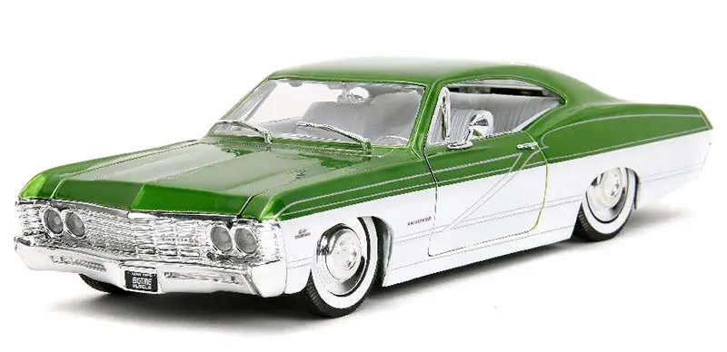 1967 Chevrolet Impala 2 Door in Green and White BigTime Muscle Diecast Depot