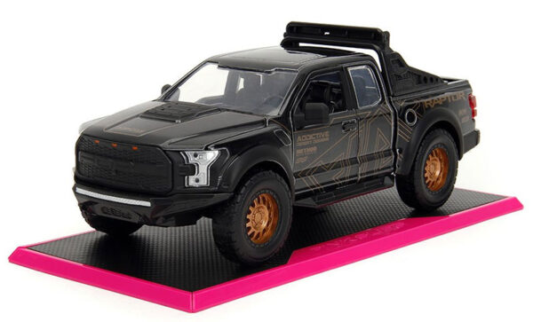 35063 - 2017 Ford F150 Raptor Pickup in Black with Copper Deco with Base Pink Slips