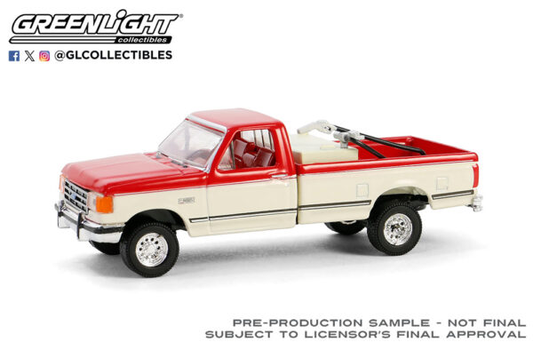 48090 e 1 - 1991 Ford F-250 XLT Pick Up Truck with Fuel Transfer Tank in Scarlet Red and Colonia 