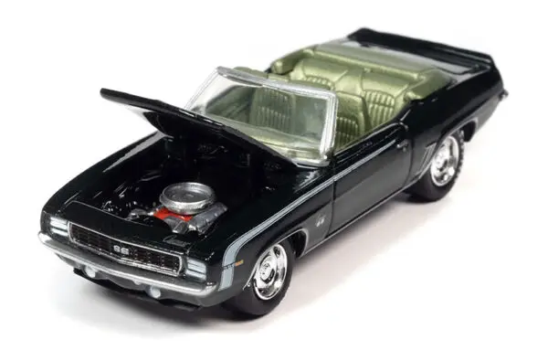 jlsp335 a1 - 1969 Chevrolet Camaro RS/SS Convertible in Fathom Green Poly with White Hockey Side Stripe 