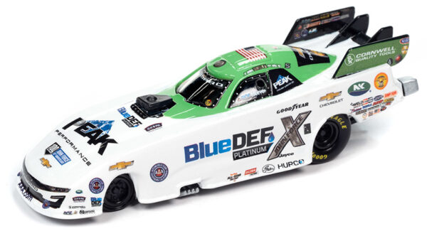 rcsp030 b - 2022 John "Brute" Force Blue Def Chevrolet Funny Car in Green and White