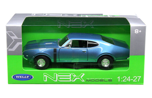 24024w bl - Welly 1:24 1968 Oldsmobile 442