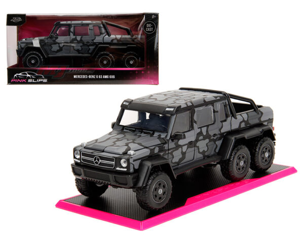 35067 - Mercedes-Benz AMG G63 6×6 – Grey Camouflage – Pink Slips