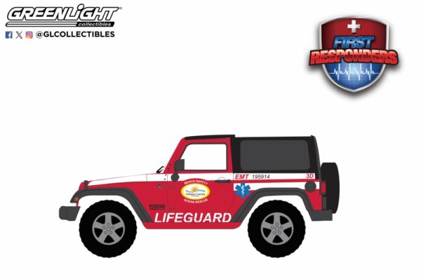 67060 e - Volusia County Florida Beach Safety Ocean Resuce Lifeguard/ EMT - 2011 Jeep Wrangler