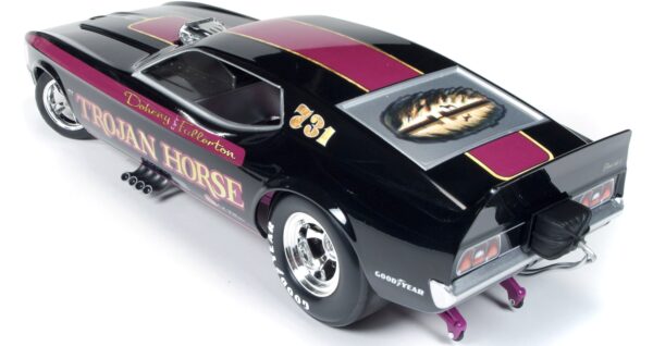 aw1122rear34 - 1972 FORD MUSTANG FUNNY CAR - TROJAN HORSE - LEGENDS OF THE QUARTER MILE
