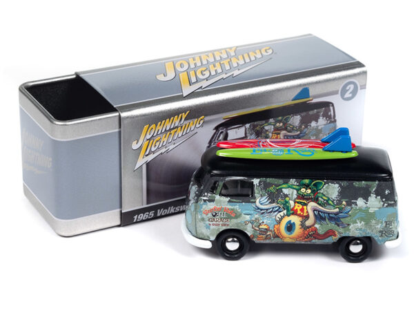 jlct013b 3 - 1965 VW Type II Transporter Rat Fink – Flat Black & Bahama Blue