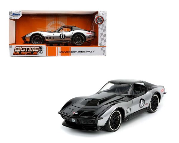 32775 - 1969 Chevrolet Corvette Stingray #6 – Two-Tone Black/Silver