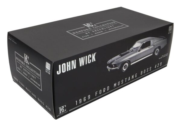 12104h - 1969 Ford Mustang BOSS 429-John Wick (2014) - made of resin - nothing opens