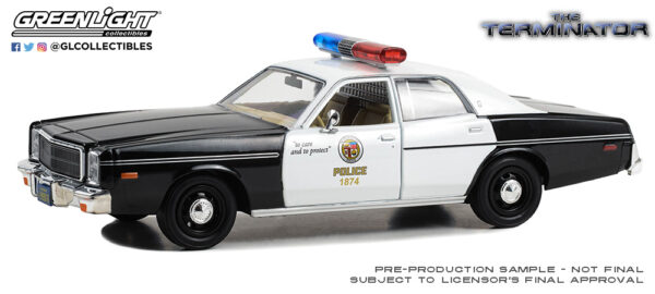 84193 1977 plymouth fury metropolitan police b2b1 - 1977 PLYMOUTH FURY - METROPOLITAN POLICE - THE TERMINATOR (1984)