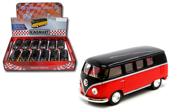 kt5376d - 1962 Volkswagen Classic Bus Two-Tone PULL BACK ACTION