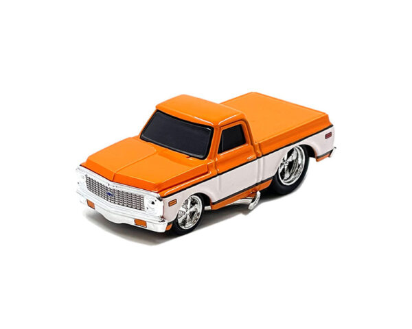 15567ord - 1972 Chevrolet C-10 Pick Up Limited Edition – White with Orange – Mijo Exclusives