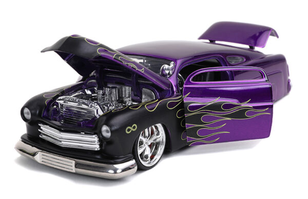 32305a - 1951 Mercury in Metallic Purple and Black Flames BigTime Muscle