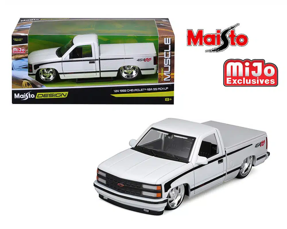 1993 Chevrolet 454 SS Pickup Custom – White – Maisto Design – Mijo