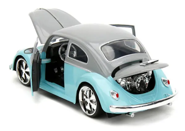 34229c - 1959 Volkswagen Beetle in Light Blue and Gray Punch Buggy