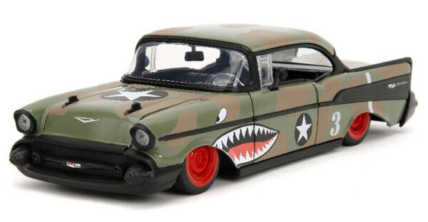 35027 - #3 - 1957 Chevrolet Bel Air Chop Top in Camouflage BigTime Muscle