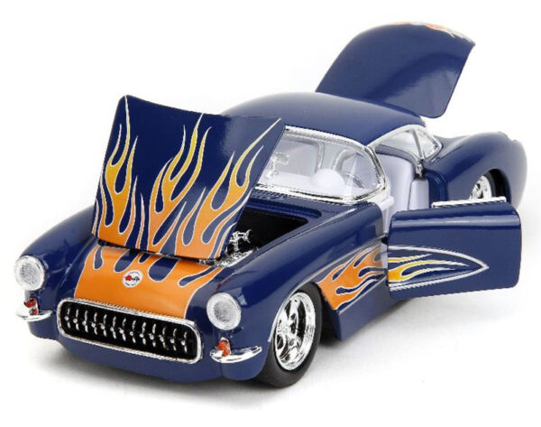 35031c - 1957 Chevrolet Corvette in Blue with Flames BigTime Muscle