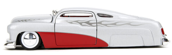 35206a - 1951 Mercury Coupe in Silver and Red with Black Flames BigTime Muscle