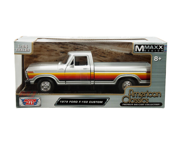 79346ac silor - 1979 Ford F-150 Custom – Silver with Gradient Stripes – American Classics MMAXX Design