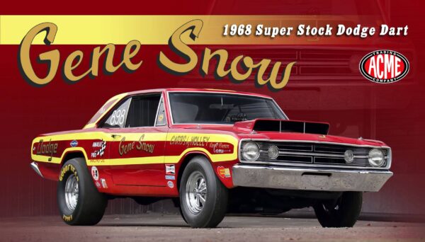 a1806410 1 - Gene Snow - 1968 Dodge Dart Super Stock in Red and Yellow ( ETA: 3rd Quarter 2024 )