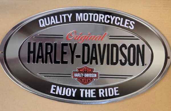 img 4607 - HARLEY DAVIDSON MOTORCYCLES EMBOSSED METAL SIGN