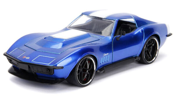 30532 - 1969 Chevrolet Corvette Stingray in Candy Blue with White Stripe BigTime Muscle