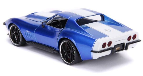 30532a - 1969 Chevrolet Corvette Stingray in Candy Blue with White Stripe BigTime Muscle