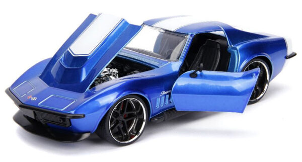 30532c - 1969 Chevrolet Corvette Stingray in Candy Blue with White Stripe BigTime Muscle