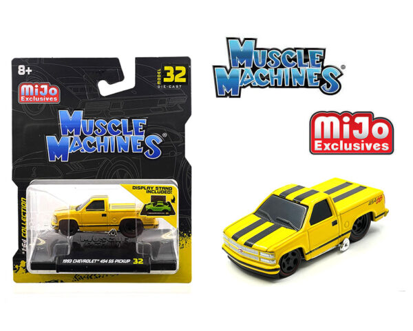 15572yl - 1993 Chevrolet 454 SS Pickup Truck Limited Edition – Yellow with Black Stripes – Mijo Exclusives