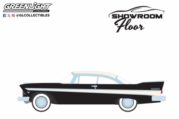 68060 a - 1957 Plymouth Belvedere in Jet Black and Sand Dune White