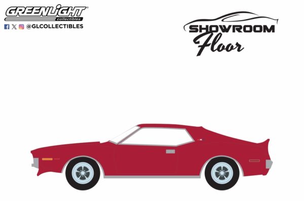 68060 b - 1971 AMC Javelin AMX in Matador Red with White Hood Stripe 