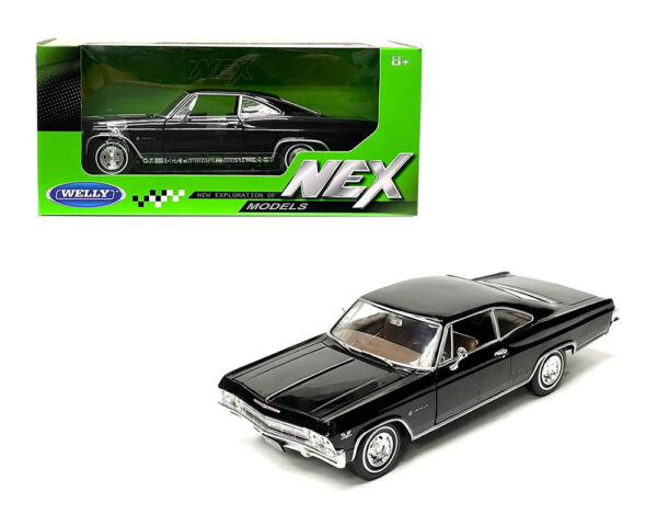 22417w bk 1 - 1965 Chevrolet Impala SS 396 Hardtop (Black with Brown Interior)