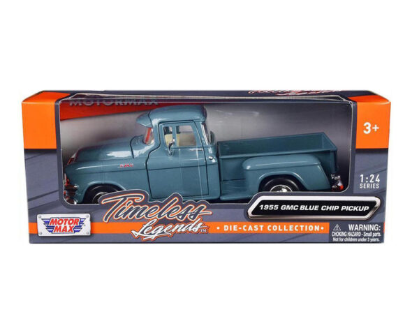 79382ltbl 1 - 1955 GMC Blue Chip Pickup – Blue – Timeless legends- PLASTIC WINDOW DAMAGE