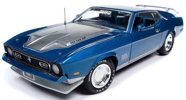 amm1335 1 - 1971 Ford Mustang Mach 1 MCACN in Code Q Med Blue Metallic