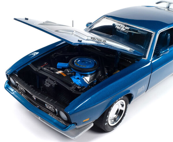 amm1335 4 - 1971 Ford Mustang Mach 1 MCACN in Code Q Med Blue Metallic