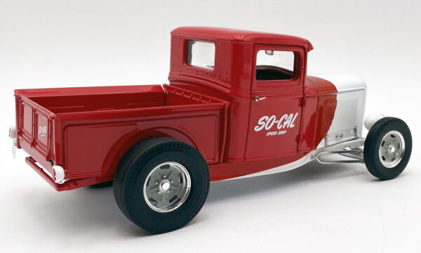 detail a1804107 2 - 1932 Ford Hot Rod Pickup in Red and White Limited Edition -So-Cal Speed Shop- Estimated production is 400 Pieces Features Include: