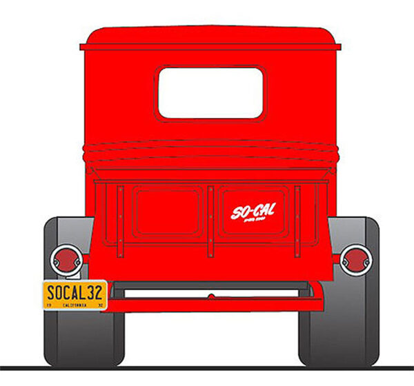 v2 a1804107 - 1932 Ford Hot Rod Pickup in Red and White Limited Edition -So-Cal Speed Shop- Estimated production is 400 Pieces Features Include: